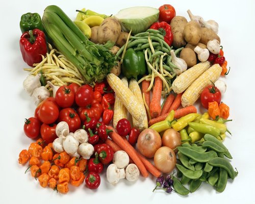 A variety of fresh vegetables in an Indian sabzi mandi