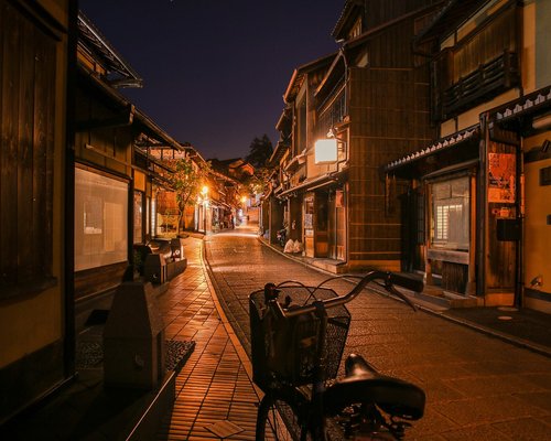 People enjoying a quiet evening walk in their neighborhood